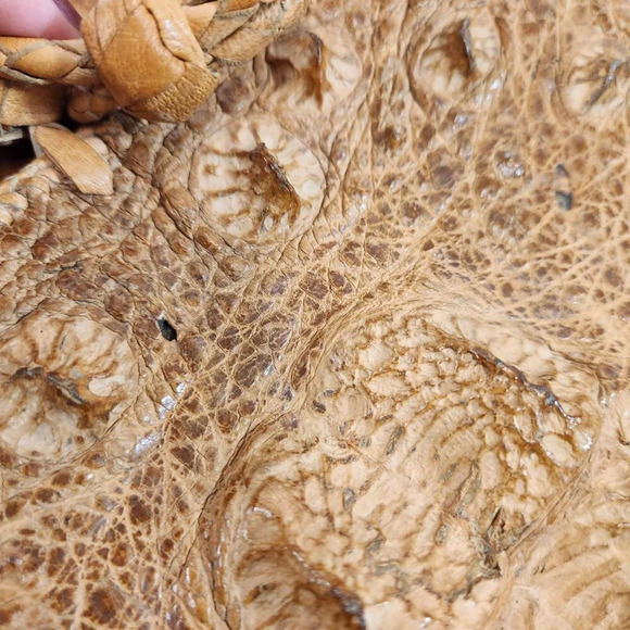 Vintage Alligator Skin Purse Shoulder  Bag Womens Crossbody Light Beige - Picture 15 of 16